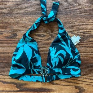 SALE🤩 Vintage Magicsuit Triangle Bikini Top -Blue Floral